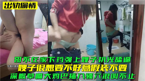 哥不在家，强上嫂子扒光舔逼-精品力荐